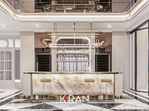 รับออกแบบตกแต่งเคาท์เตอร์บาร์ภายในบ้านและร้านอาหารหรู